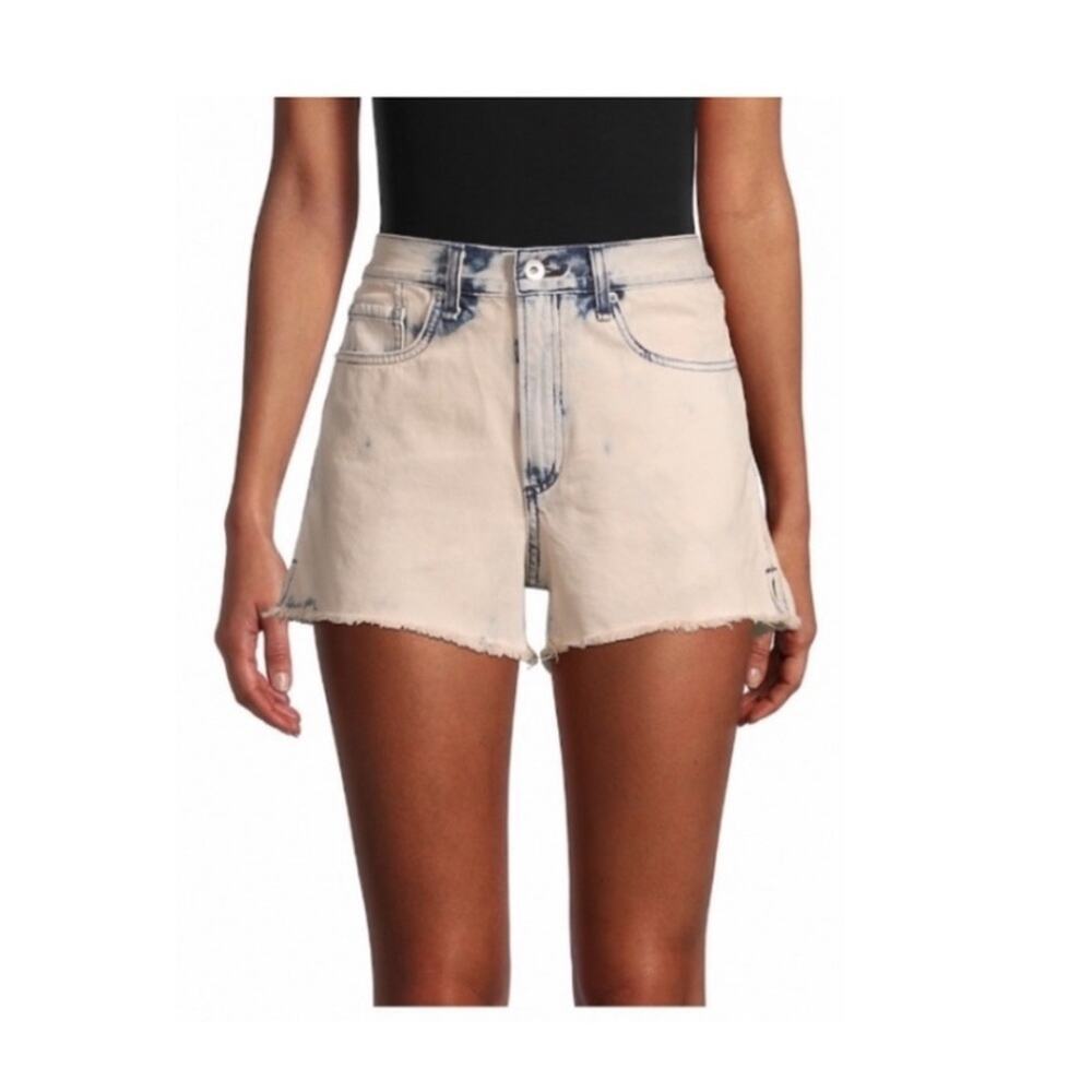 Rag & Bone Justine Denim Shorts in Bleach Blush. (26)